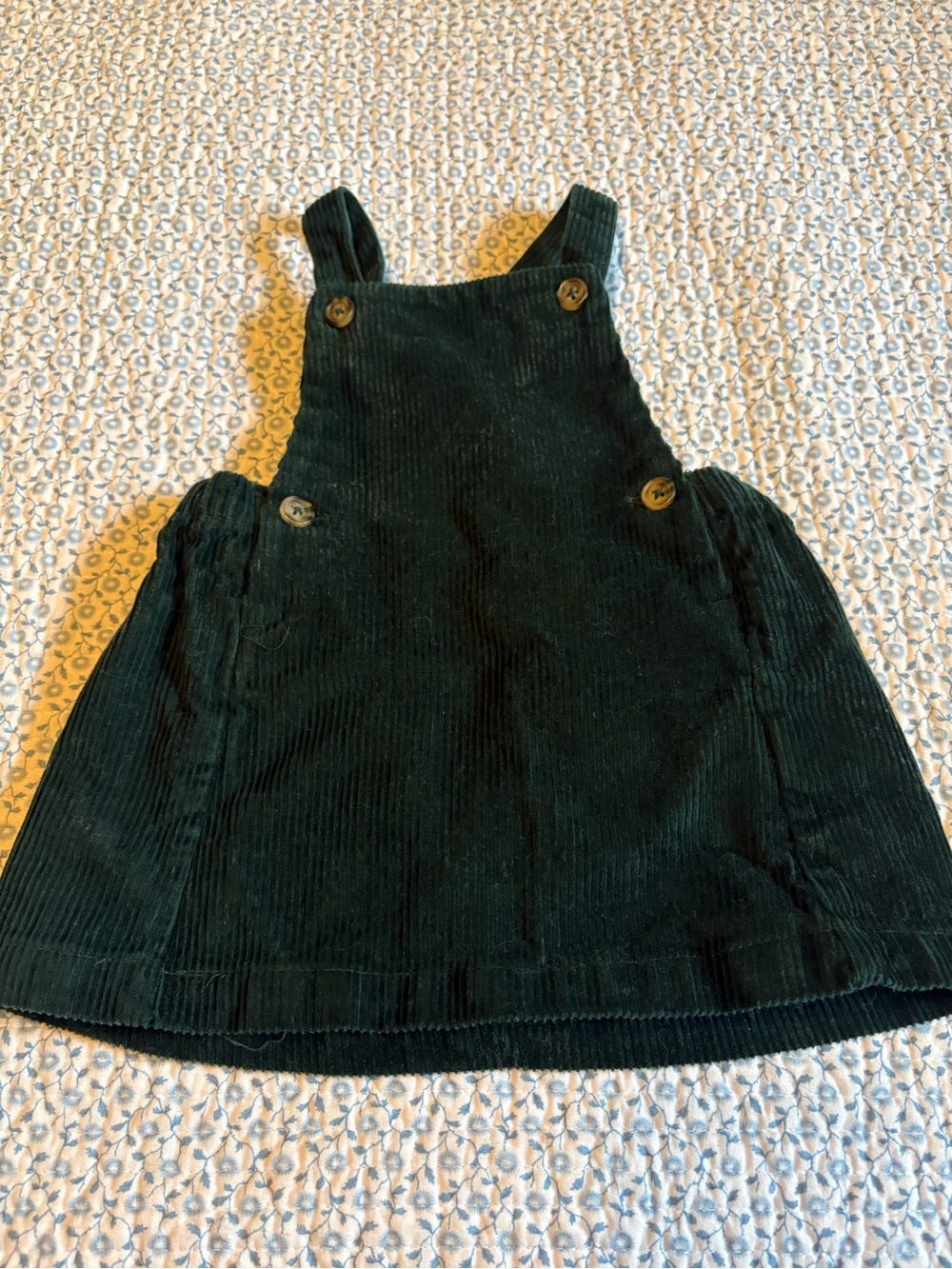 Carter's Dark Green Corduroy Overall Dress